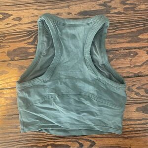 Lululemon high neck ribbed crop top longline bra